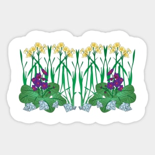 Daffodil and African Violets Sticker